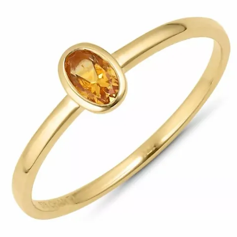 Bezaubernd ovaler orangefarbenem citrin ring aus 9 karat gold