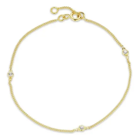 Maanesten Zirkon Armband in vergoldetem Sterlingsilber weißem Zirkon