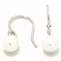 Perle Ohrringe in rhodiniertem Silber