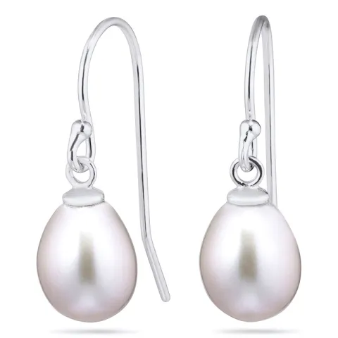 7-7,5 mm grauem Perleohrringe in rhodiniertem Silber