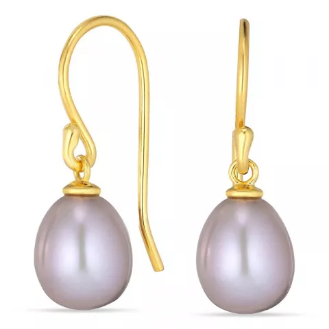 8-8,5 mm Perle Ohrringe in vergoldetem Silber