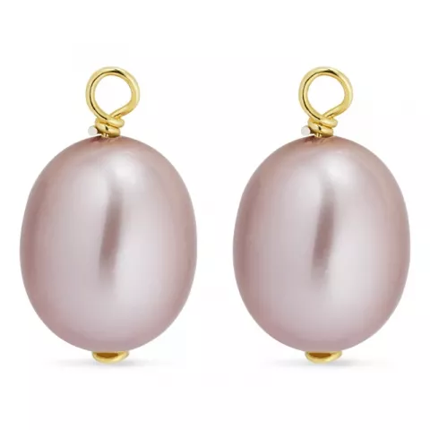 8-8,5 mm Perle Anhänger für Ohrringe in vergoldetem Silber