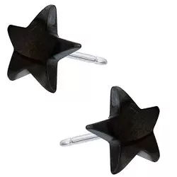 Polierten Blomdahl Stern Ohrringe in schwarzes Titanium