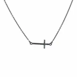 NORDAHL ANDERSEN Faith Kreuz Anhänger mit Halskette in oxidiertem Sterlingsilber