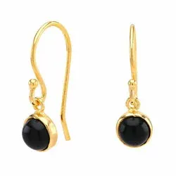 NORDAHL ANDERSEN Sweets vergoldetem Silber Ohrringe in vergoldetem Sterlingsilber schwarz Onyx