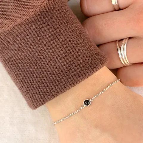 Elegant NORDAHL ANDERSEN Sweets schwarz Onyx Armband in Silber schwarz Onyx