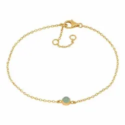 NORDAHL ANDERSEN Sweets Armband in vergoldetem Sterlingsilber grünem Aventurin