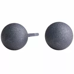 6 mm NORDAHL ANDERSEN runden Ohrringe in oxidiertem Sterlingsilber