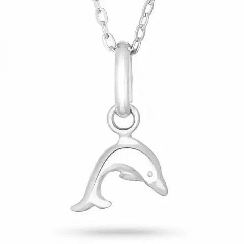 NORDAHL ANDERSEN Delfin Halskette mit Anhänger in rhodiniertem Silber