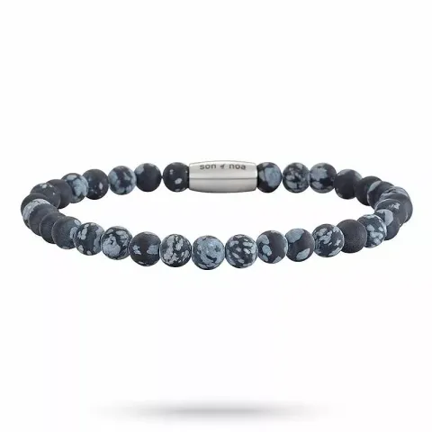 Herren nordahl andersen runder armband in stahl grau schmuckstein