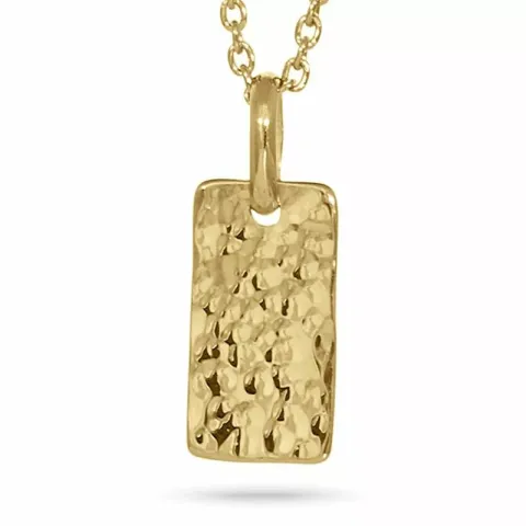 Nordahl andersen viereckigem anhänger mit kette in vergoldetem sterlingsilber