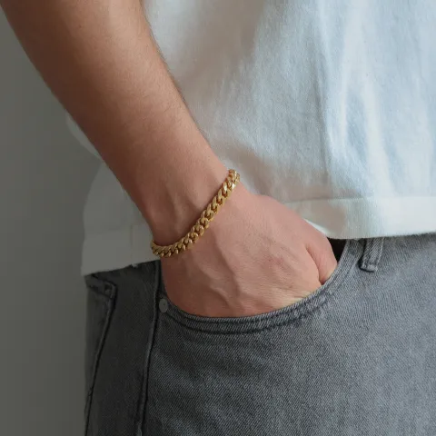 Nordahl andersen armband in vergoldetem edelstahl