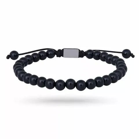 Nordahl andersen schwarzem onyx armband in leder