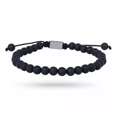 Nordahl andersen armband in stahl schwarzem onyx