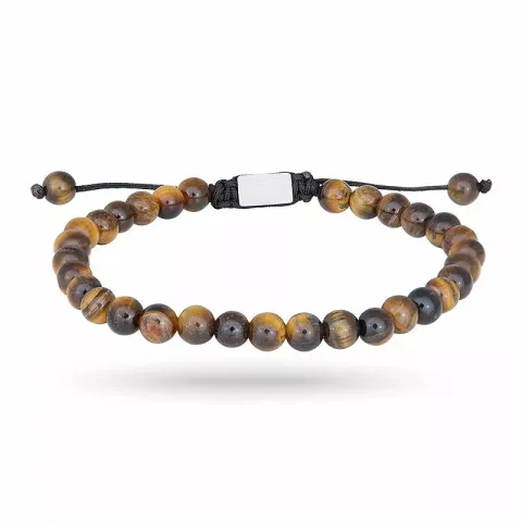 Nordahl andersen braunen armband in stahl braunem tigerauge