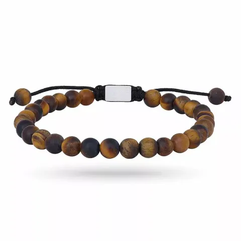 Nordahl andersen armband in leder braunem tigerauge