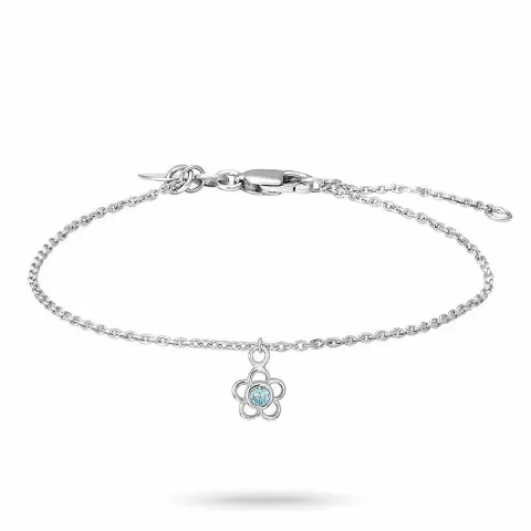 Nordahl andersen blume armband in rhodiniertem silber blauem zirkon
