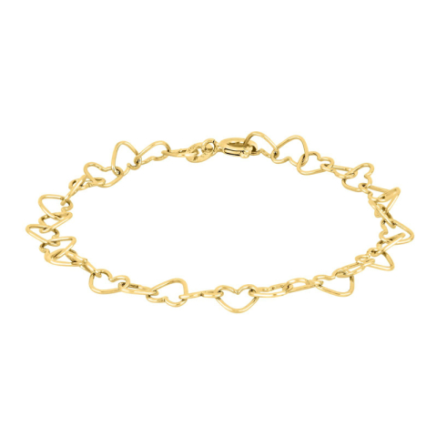 NORDAHL ANDERSEN Herz Armband in vergoldetem Sterlingsilber