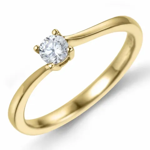 Diamant Solitärring in 14 Karat Gold 0,20 ct