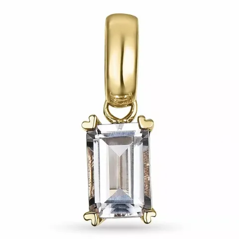 Viereckigem morganit anhänger in 14 karat gold 0,55 ct