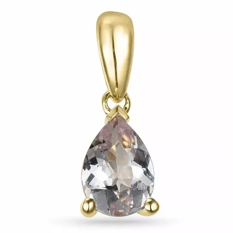 ovaler morganit Anhänger in 14 karat Gold 0,64 ct