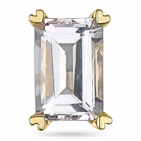 Viereckigem morganit anhänger in 14 karat gold 0,55 ct