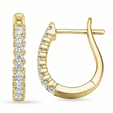 17 mm Kreole in 14 Karat Gold mit Diamant