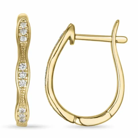 Kreole in 14 Karat Gold mit Diamant