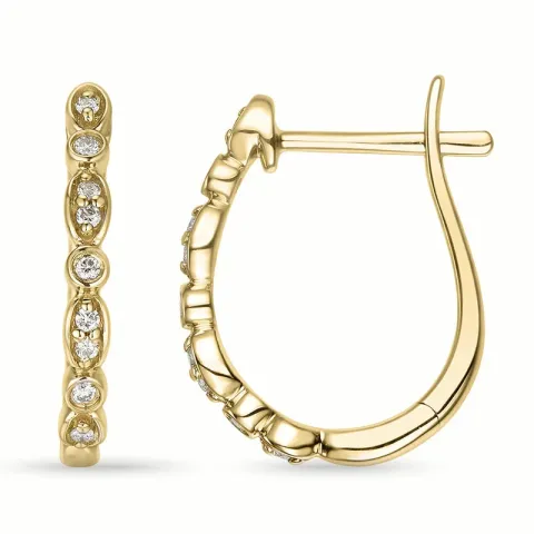 Diamant Kreole in 14 Karat Gold mit Diamant