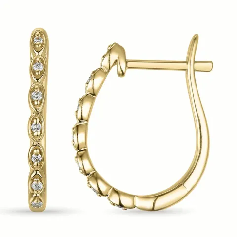 Kreole in 14 Karat Gold mit Diamant