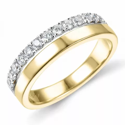 Diamant Ring in 14 Karat Gold- und Weißgold 0,38 ct