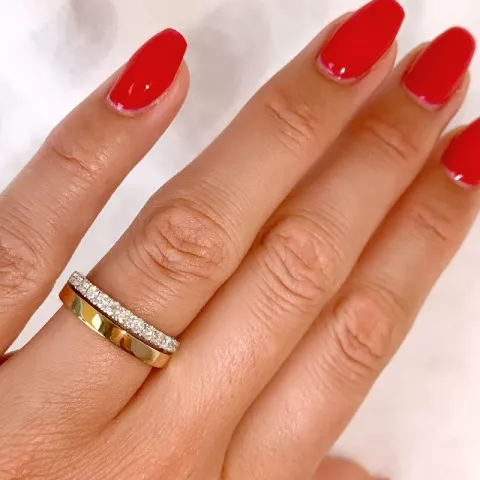 Diamant Ring in 14 Karat Gold- und Weißgold 0,38 ct