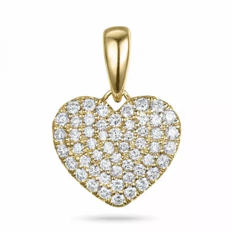 Herz Diamantanhänger in 14 karat Gold 0,49 ct