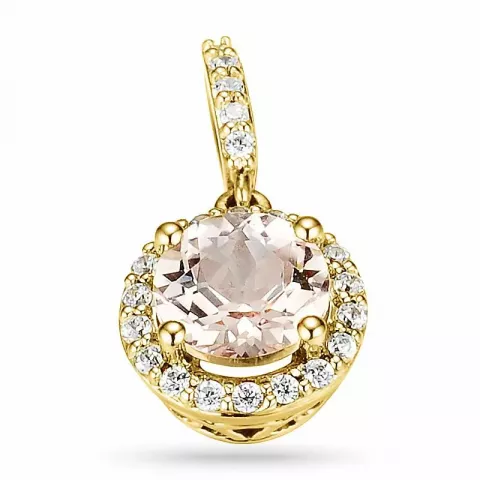 Elegant diamantanhänger in 14 karat gold 0,75 ct 0,13 ct