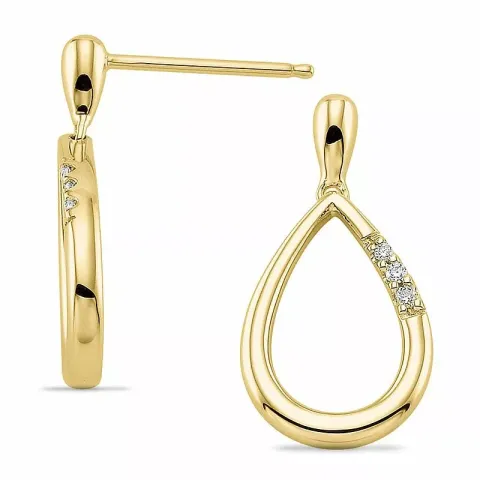 Tropfen diamant ohrringe in 14 karat gold mit diamanten