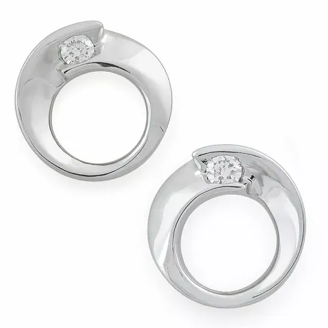 runden Diamantohrringe in 14 Karat Gold Weißgold Rotgold mit Diamant