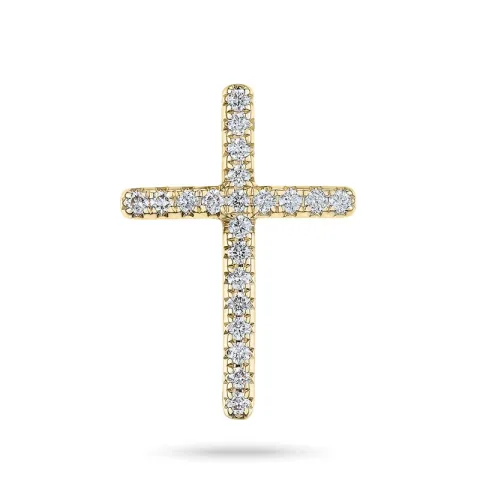 Kreuz Diamant Anhänger in 14 karat Gold 0,25 ct