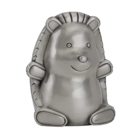 Taufgeschenk: Igel Spardose in verzinnt 