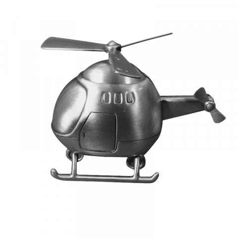 Taufgeschenk: Helikopter Spardose in verzinnt  Modell: 152-76613