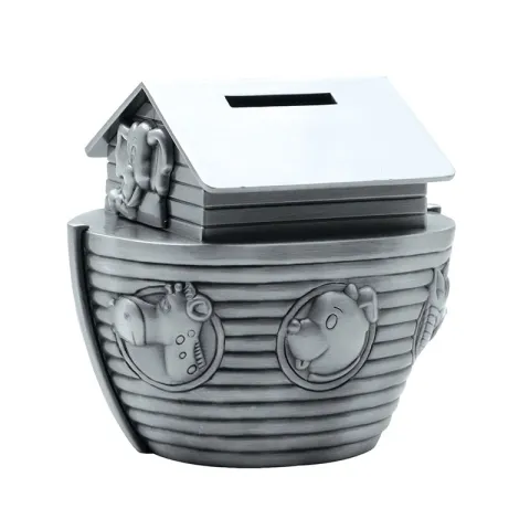 Taufgeschenk: arche noah spardose in verchromt  modell: 152-76615