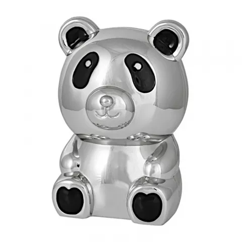 Taufgeschenk: Panda Spardose in verchromt  Modell: 152-86294