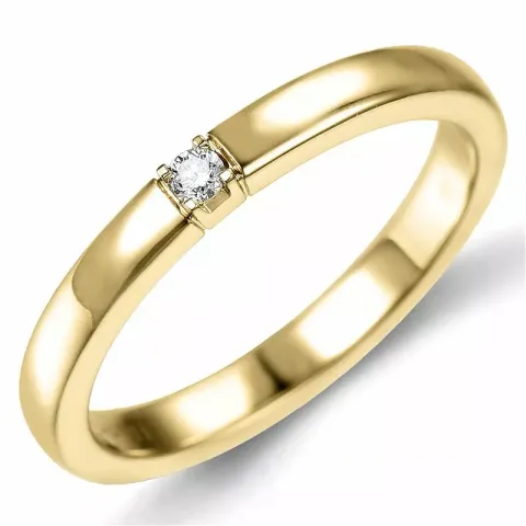 Gold Memoirering in 14 Karat Gold 0,03 ct