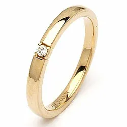 Gold Memoirering in 14 Karat Gold 0,03 ct