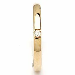 Gold Memoirering in 14 Karat Gold 0,03 ct