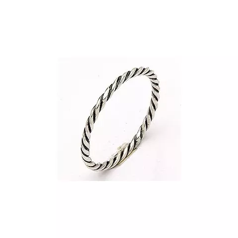 Polierter Simple Rings Ring in oxidiertem Sterlingsilber