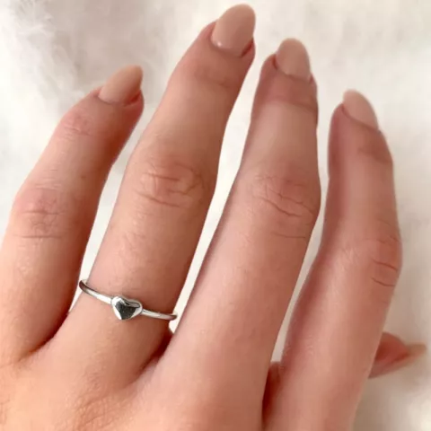 Simple Rings Herz Ring in Silber