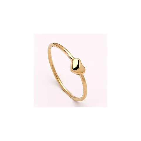 Eng Simple Rings Herz Ring in vergoldetem Sterlingsilber