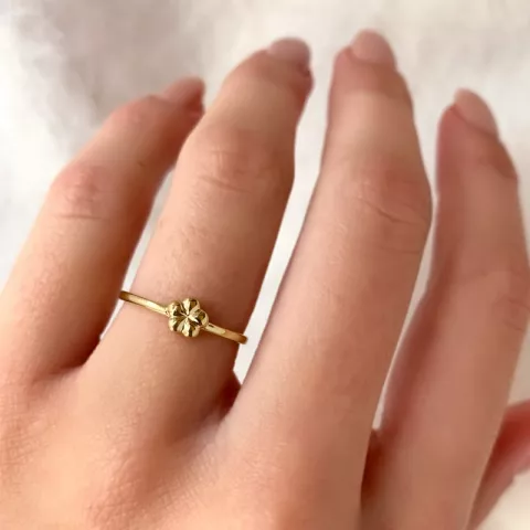 Simple Rings Blume Ring in vergoldetem Sterlingsilber