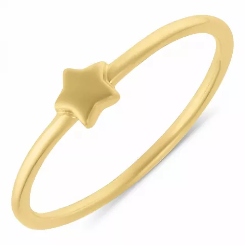 Simple Rings Stern Ring in vergoldetem Sterlingsilber