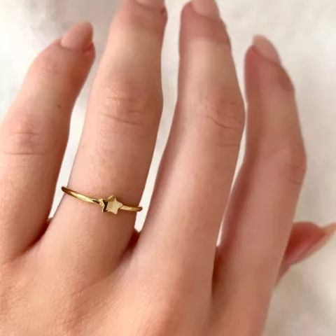 Simple Rings Stern Ring in vergoldetem Sterlingsilber